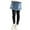 Blue, variant on AWZXDE Girls Ordinary Casual Denim Skirt with Button and Distressed Detail Short Stylish and Versatile Design Blue，6-7 Years