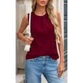 thumbnail image 6 of PRETTYGARDEN Womens Summer Tank Tops Crewneck Sleeveless Business Blouse Casual Loose Pleated Basic Shirt, 6 of 7