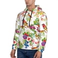 thumbnail image 3 of Lsque Birds And Flowers Pattern Casual Men's Hoodie,Hooded Sweatshirt with Kangaroo Pocket,Pullover Hoodie-Medium, 3 of 7