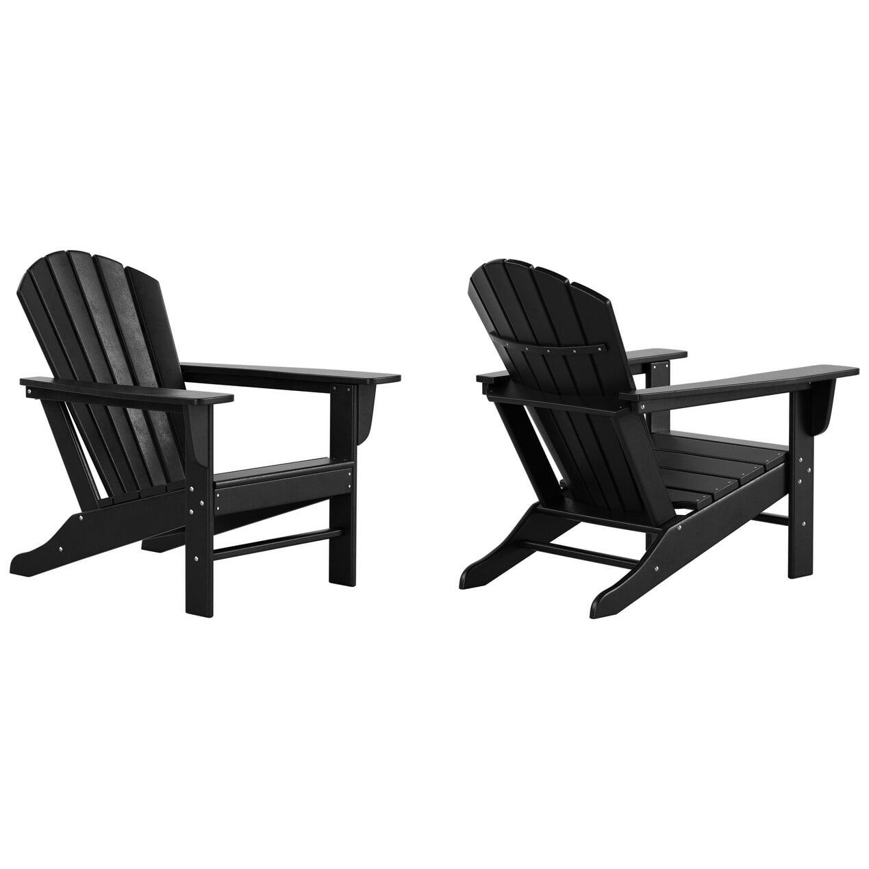 Polytrends  Altura  Outdoor Eco-Friendly All Weather Poly Patio Adirondack Chair (Set of 2) Black