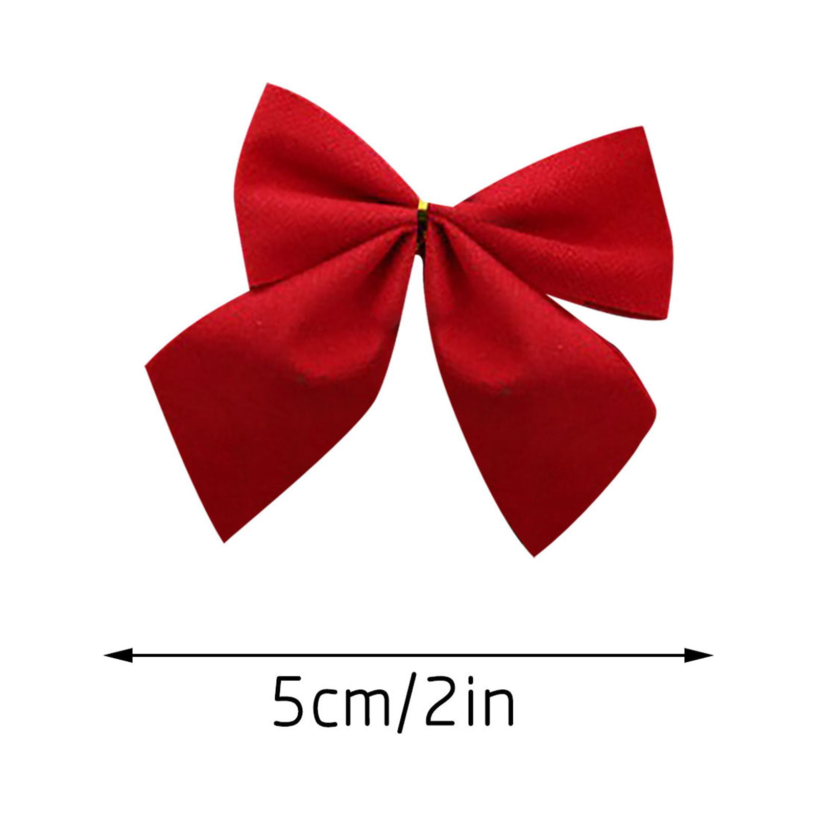 50-Pack Red Satin Ribbon Bows With Self-Adhesive Tape - Ready-to-Use Gift Bows For Wrapping & Crafts