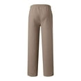 thumbnail image 4 of Camel Open Hem Sweatpants Mens Straight Wide Leg with Draw Sting and Pockets S-3XL, 4 of 5