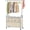 Beige, variant on PETGLE Laundry Hamper with Hanging Rack, Laundry Sorter 4 Sections, 4 Basket Butler with Lockable Wheels and Removable Bag, Rolling Laundry Cart for Bedroom, Beige