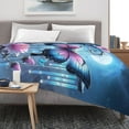 thumbnail image 5 of Butterfly Flannel Print Blanket, Soft And Warm Blanket Nap Blanket for Sofa Sofa Office Bed Camping Trip, Multi-Purpose Gift Blanket for All Seasons, 5 of 6