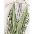 thumbnail image 2 of Women Floral Print Backless Sexy Beach Bohemian Maxi Dress Lady High-Low Tassel Strapless Vacation Boho Dress, 2 of 6