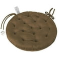 thumbnail image 1 of My Infinity Store 16" Plush Round Tufted Chair Pad/Cushions Tie-Backs (Chocolate Brown,6 Piece), 1 of 3