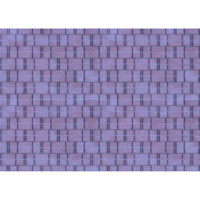 Ahgly Company Tapis d'Aire Rectangulaires d'Intérieur Lavables à la Machine, Style Transitionnel, Mimosa Violet Violet, 3 Pieds x 5 Pieds