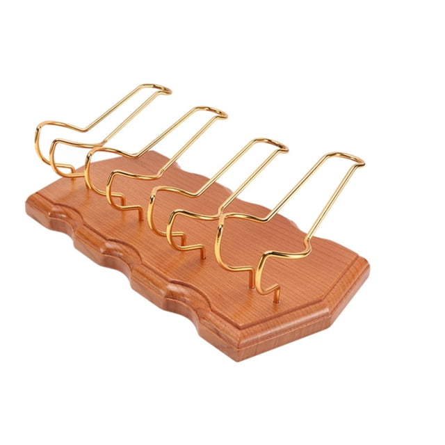 Gkeoshab Rack Pipe Stand Holder Single/2/3/4/5 Holder Creative Pipes Display Stand Solid Wood Handmade Great Decoration For Tabletop Or Desk Home & Garden