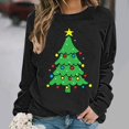 thumbnail image 4 of Taylonsss Chandail en Molleton de Noël à Col Rond pour Femmes Manches Longues Chandail Décontracté pour Hiver et Printemps Usage Quotidien, 4 of 5