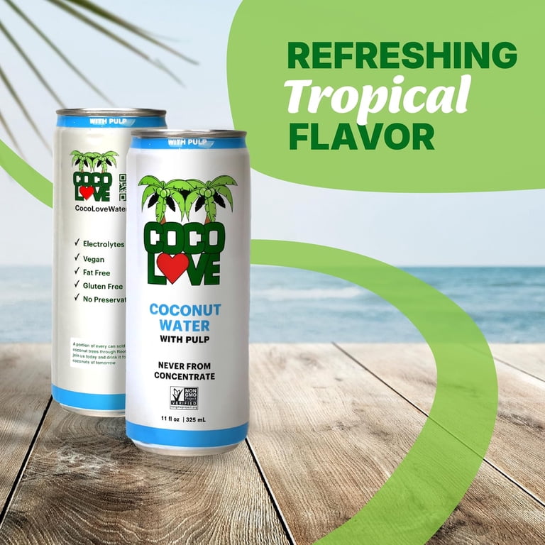 Coco Love Coconut Water with Pulp, 16.9 fl oz - Walmart.com