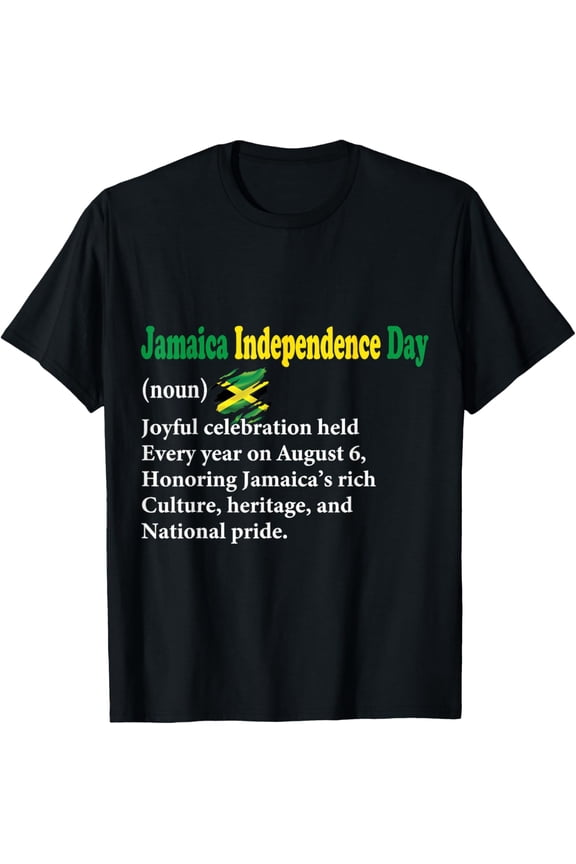 Happy Independence Day Jamaica Definition 63Rd Jamaican Flag T-Shirt