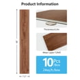 thumbnail image 3 of Art3d 48''x7.2'' 10Pcs Interlocking Luxury Vinyl Flooring Tile, SPC Rigid Core Wood-Look Floor Plank,24 Sq.ft., 3 of 8