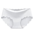 thumbnail image 4 of 12 Pack Underwear for Women Seamless Hipster Ice Silk Stretchs Panties,White,L, 4 of 4