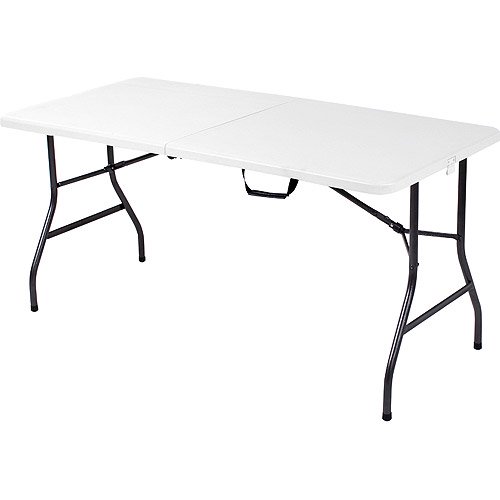 Mainstays 5Foot Long CenterFold Table, White