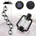 thumbnail image 4 of Solar Lantern Wind Chime, LED Lantern Wind Chime, Color Changing Hanging Lantern Light for Home Party Yard Garden Decoration, 4 of 8