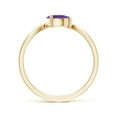 thumbnail image 2 of ANGARA Natural East-West Pear Amethyst Wave Shank Solitaire Ring in 14K Yellow Gold for Women (Size-6x4mm) | February Birthstone, Birthday, Anniversary, Jewelry Gift for Women | Natural Amethyst Ring, 2 of 9