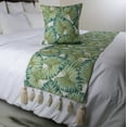 thumbnail image 4 of The HomeCentric Decorative Designer Handmade Bed Runner With 2 Decorative Throw Pillow Cover, 68 x 18 Inch Designer Full Size Bed Scarf in Printed Linen & Embroidery Bed Linen - Tropical Feeling, 4 of 4