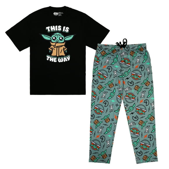 The Mandalorian Grogu This Is The Way Men’s Sleep Set, Multicolored, Large