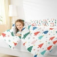 thumbnail image 4 of Castle Fairy Kids Christmas Tree 3-Piece Full Bedding Set: Polka Dots Festival Xmas Super Cozy, 4 of 8