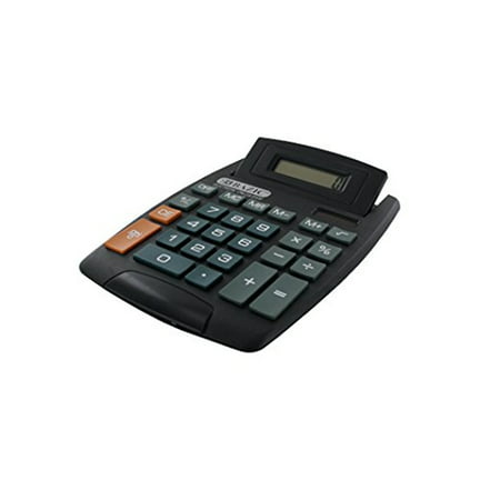 Large Jumbo Calculator Big Button 8-Digit Desktop Math Display Solar Battery (Best Calculator For Discrete Math)