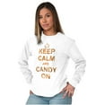 thumbnail image 3 of Keep Calm and Candy On Halloween Long Sleeve TShirt Men Women Brisco Brands S, 3 of 6