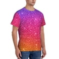 thumbnail image 2 of Bixox Men's Holiday Shiny Printed Short Sleeve Skinny Athletic T-Shirt, 2 of 6