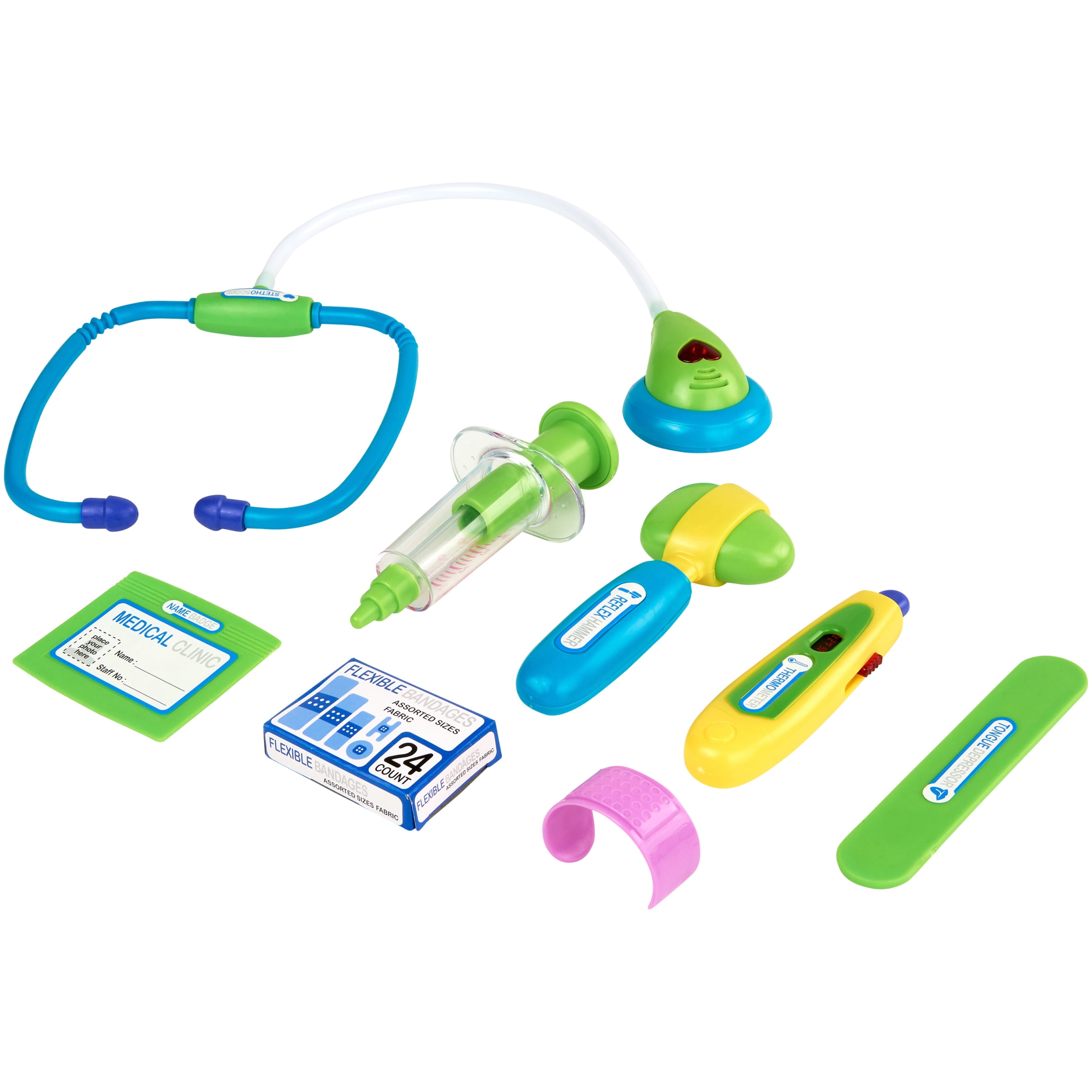 Kid Connection Doctor Play Set with Stethoscope, Multiple Colors, 8