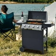 thumbnail image 2 of Furibear 4 Burners BBQ Propane Gas Grill, Freestanding Grill Cart with Wheels, Stainless Steel Heavy-Duty Cabinet Style, Outdoor BBQ Grill for Garden Backyard Cooking Barbecue, 2 of 9