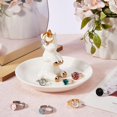 thumbnail image 4 of 1 soporte para anillos de unicornio, soporte para joyas, plato de porcelana para mujer, bandeja organizadora para guardar joyas con bonitos animales., 4 of 5