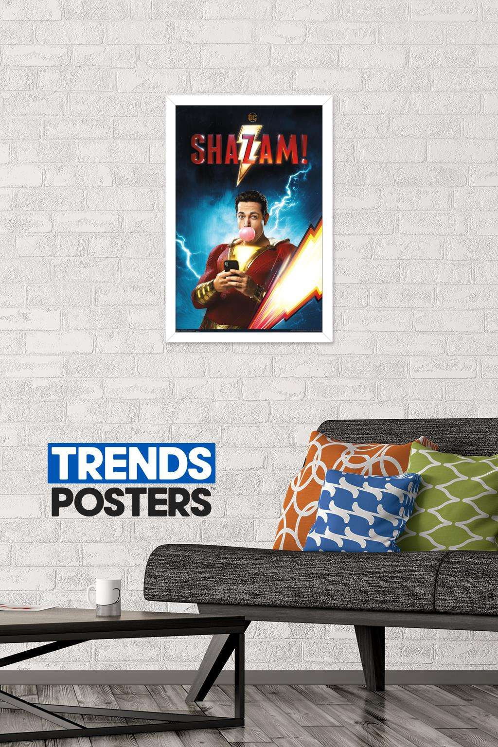 DC Comics Movie - Shazam - Chill Wall Poster, 14.725" x 22.375", Framed