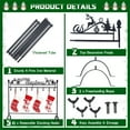 thumbnail image 4 of AYAMAYA 36" Christmas Stocking Holder Stand for Floor, Heavy Duty Metal Free Standing Stocking Rack with 10 Hooks for Holiday Decor, Black, 4 of 9
