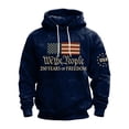 thumbnail image 3 of Chandail à Capuchon Graphique Patriotique pour Usage Quotidien Décontracté avec Imprimé Drapeau, Chandail à Capuche Doublé Chaud pour Printemps Été Automne Hiver, 3 of 3