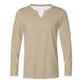 thumbnail image 5 of Mens Athlete Tops Long Sleeve Shirts for Men V Neck Solid Color Breathable Pullover Shirts Stylish Notched Loose Casual Workout Shirts For Gym Running, 5 of 6