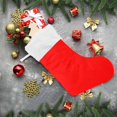 thumbnail image 6 of Coolnut 17.7 Inch Christmas Stockings, Plain Bright Red Solid Color Presonalized Large Stocking Sock for Family Holiday Xmas Party Decorations 1PC, 6 of 7