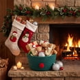 thumbnail image 4 of Fegute Christmas Storage Basket Reindeer Design Organizer for Candy Gifts Holiday Table Decor Tabletop Display Cute Decorative Box 36x26x13 cm, 4 of 6