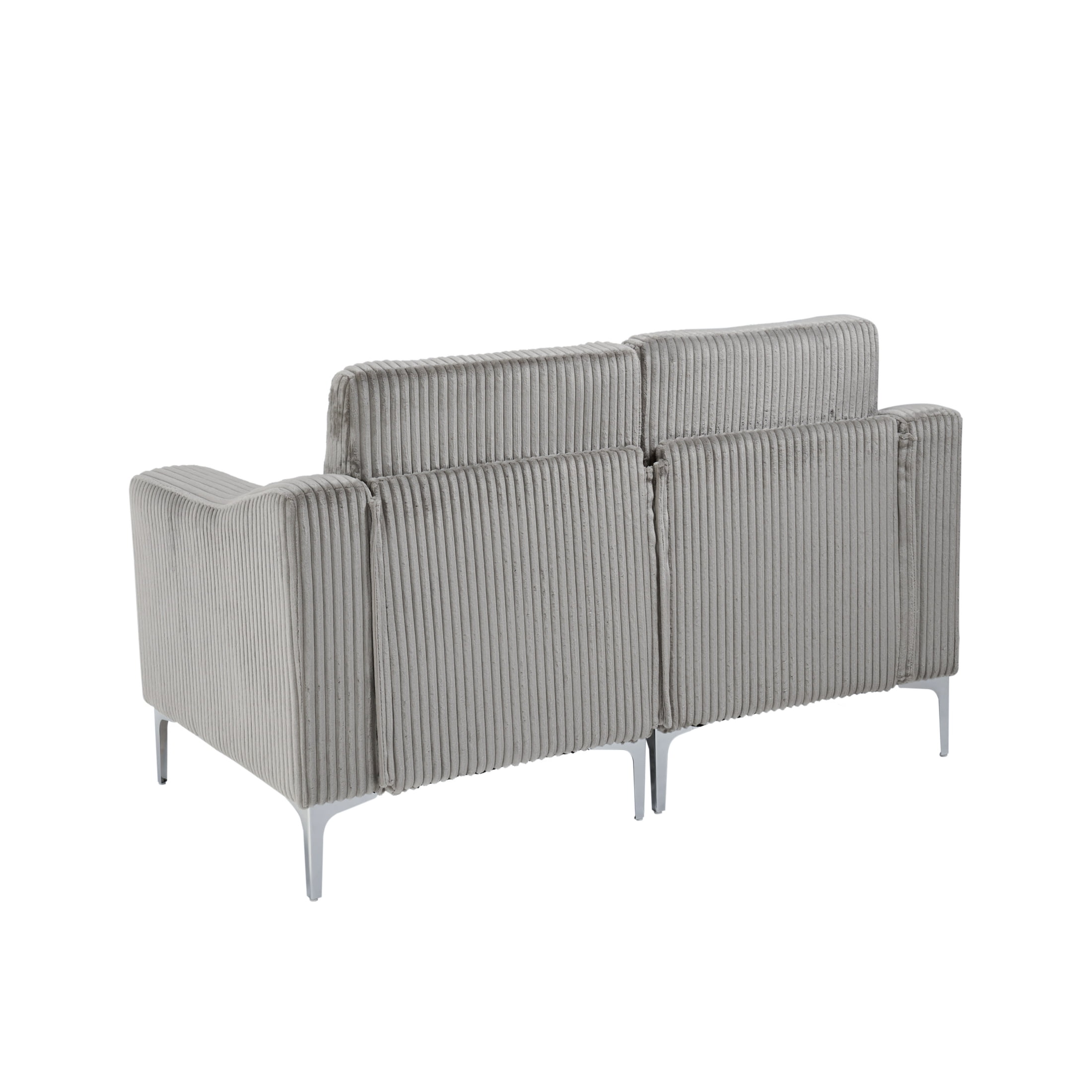 Vinform Loveseat Sofa 2-Seat for Small Space, Corduroy, Dark Gray