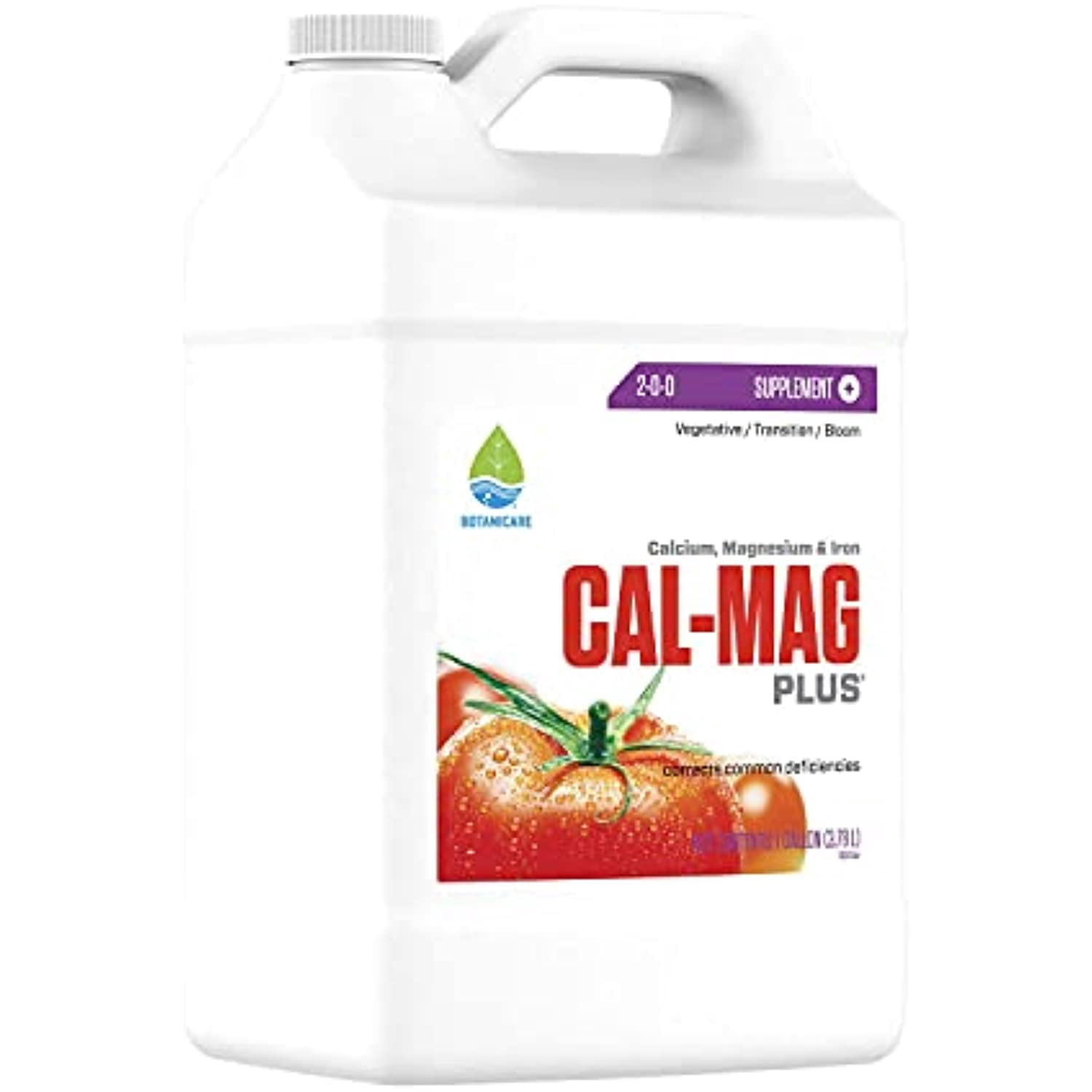 HGC732115 Cal-Mag Plus, A Calcium, Magnesium, and Iron Plant Supplement, Corrects Common Plant Deficiencies, Add to Water Or Use As A Spray, 2-0-0 NPK, 1-Gallon