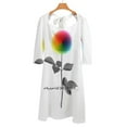 thumbnail image 4 of Bloom Robe à Encolure Carrée Mignonne Ample Imprimée Élégante Robe de Plage Fête Fleur Rose Nature Amour, 4 of 5