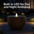 thumbnail image 5 of Sunnydaze Oval Bowl Brown Outdoor Bubble Fountain, LED Light, 5 of 13