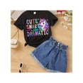 thumbnail image 1 of New Summer Girl CuTe SMaRT a LiTTLe DRaMaTiC Print Short Sleeved 100% Cotton T-shirt, 1 of 6