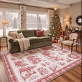 thumbnail image 6 of KUETH 2'x7' Christmas Machine Washable Runner Rug, Non-Slip Rugs for Kitchen, Hallway, Corridor and Entryway, Beige, 6 of 7