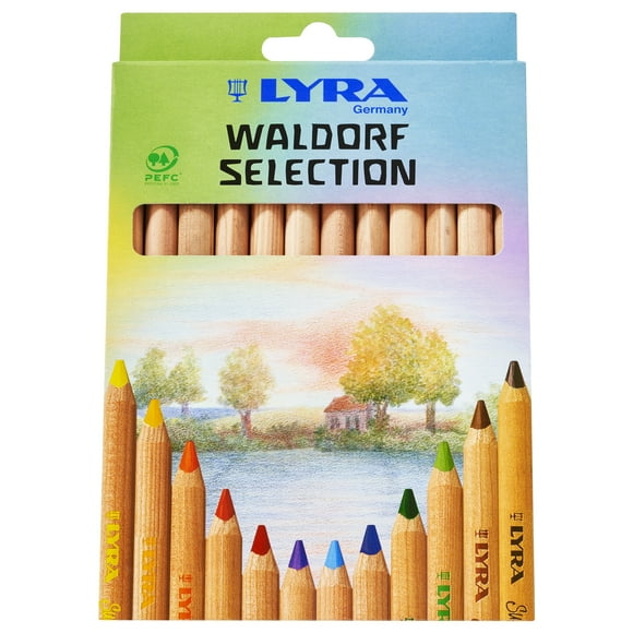 Lyra Super FERBY Ensemble de Crayons de Couleur, 12 Couleurs, Sélection Waldorf