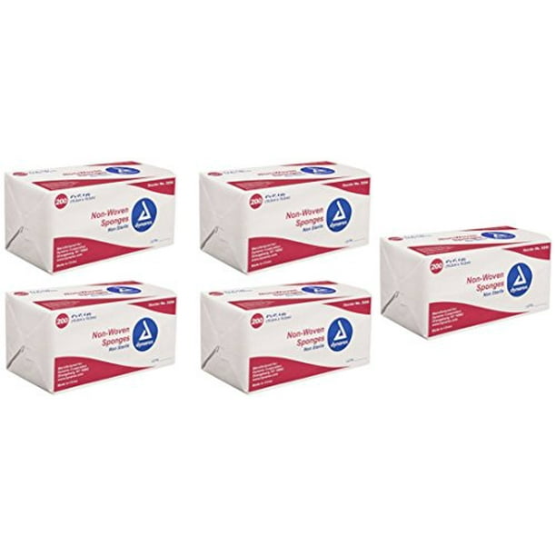 Dynarex Non-Sterile Non Woven Sponge, 4x4 Inch, 1000 Count - Walmart ...