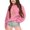 Pink, variant on Girls Winter Hoodie Long Sleeve Round Neck Printed Pullover Warm Outerwear Coat Black 7-8 Years