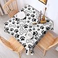 thumbnail image 2 of Pet Paw Print and Bone Square Tablecloth,Waterproof Square Table Cover,Wipeable Spillproof Washable Table Cover for Home Kitchen Party Decor 42"X42"(107x107cm), 2 of 6