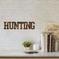 thumbnail image 2 of 7055 700371828714 Hunting Word Metal Wall Art, 2 of 2