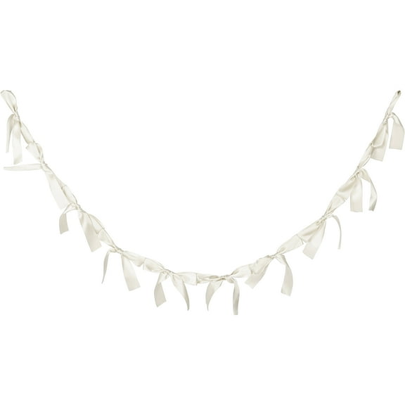 WHAMVOX Bow Ribbon Banner Background Photo Prop Valentine'S Day Decorative Bow Garland Hanging Banner For Theme Party Decoration