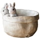 thumbnail image 1 of Maceta de jardín con animales, conejos, flores y suculentas; adornos artesanales; decoración floral de resina; maceta de bolsillo con formas bonitas para el hogar, 1 of 8