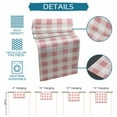 thumbnail image 6 of Pink Plaid Table Runner, Pink Gradient Kitchen Table Runners Dress Scarves for Table Decorations Party/Restaurant/Indoor Outdoor Use, 13x36in, 6 of 9