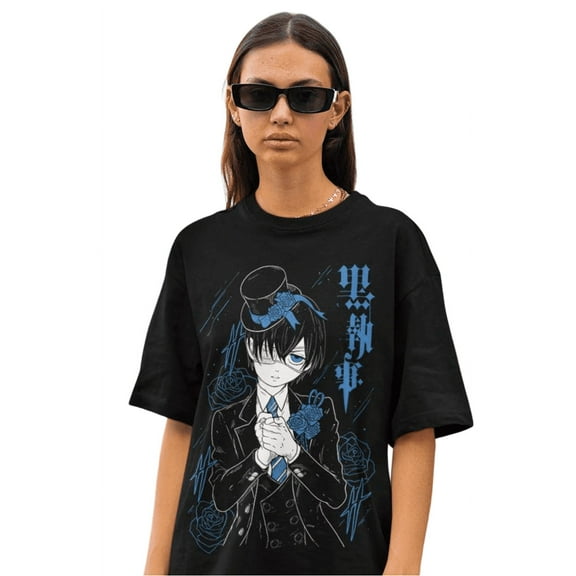 Unisex, Black Butler Shirt, ciel phantomhive, Sebastian T-Shirt, Kuroshitsuji, Toboso Yana, Sebastian, Japanese, Anime Gift